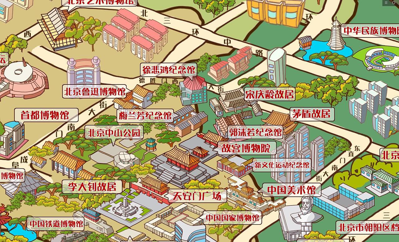 成县手绘地图景区的文化印记